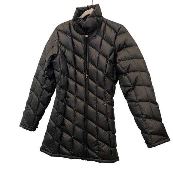 Patagonia black quilted down 3/4 Womens jacket M - Picture 1 of 4